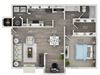 Magnolia Floor Plan Magnolia Floor Plan at Edgemont Apartments, PRG Real Estate, Greenville, 29615